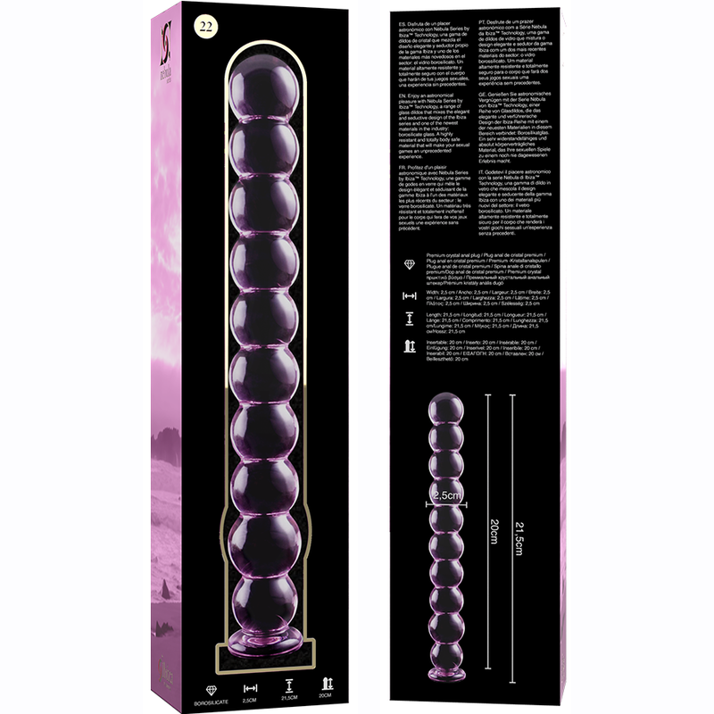 Dildo Sticla NEBULA SERIES BY IBIZA Model 22 dildo borosilicate glass 21.5 cm [5]