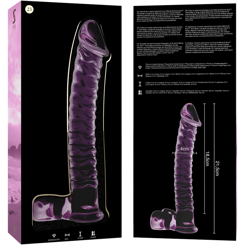 Dildo Sticla NEBULA SERIES BY IBIZA Model 23 dildo borosilicate glass 21.5 cm [6]
