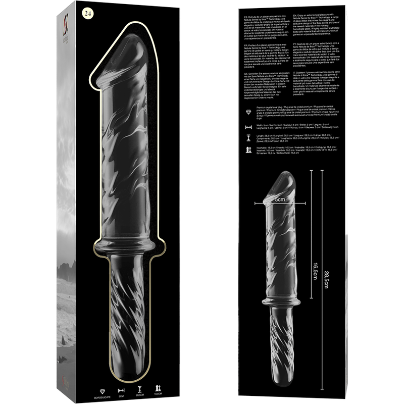 Dildo Sticla NEBULA SERIES BY IBIZA Model 24 dildo borosilicate glass 28.5 cm [1]