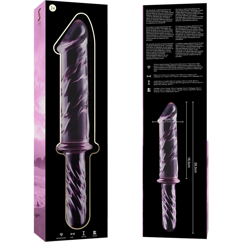 Dildo Sticla NEBULA SERIES BY IBIZA Model 24 dildo borosilicate glass 28.5 cm [8]