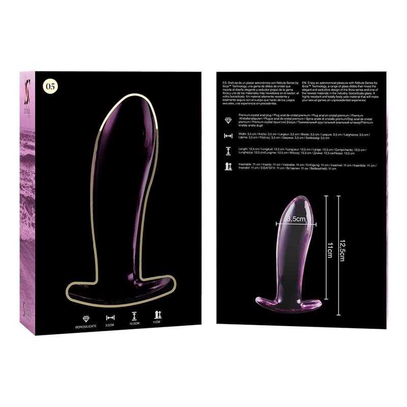 Dildo Sticla NEBULA SERIES BY IBIZA Model 5 anal plug borosilicate glass 12.5 cm [2]