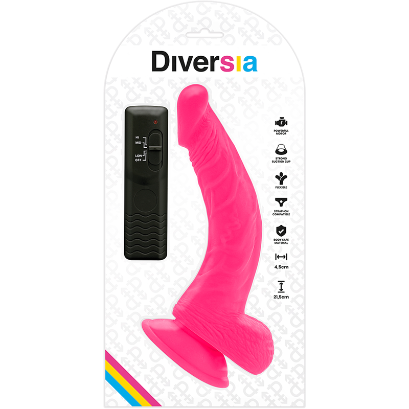 Dildo Vibrator Diversia Flexible vibrating dildo 21.5 cm -o- 4.5 cm [2]
