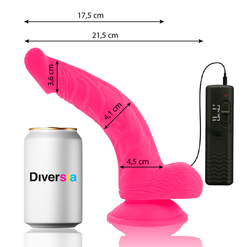 Dildo Vibrator Diversia Flexible vibrating dildo 21.5 cm -o- 4.5 cm [3]