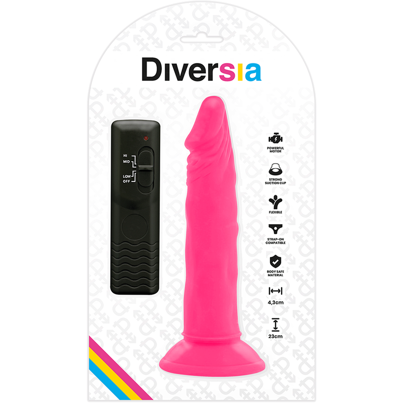 Dildo Vibrator Diversia Flexible vibrating dildo 23 cm -o- 4.3 cm [5]