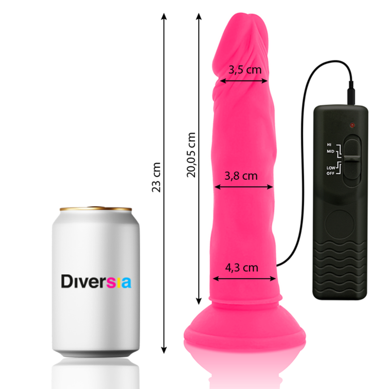 Dildo Vibrator Diversia Flexible vibrating dildo 23 cm -o- 4.3 cm [6]