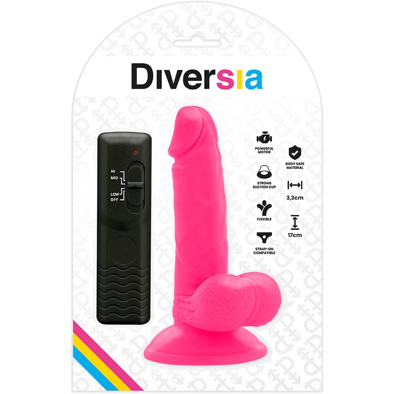 Dildo Vibrator Diversia flexible vibrating dildo 17 cm -o- 3.3 cm [4]