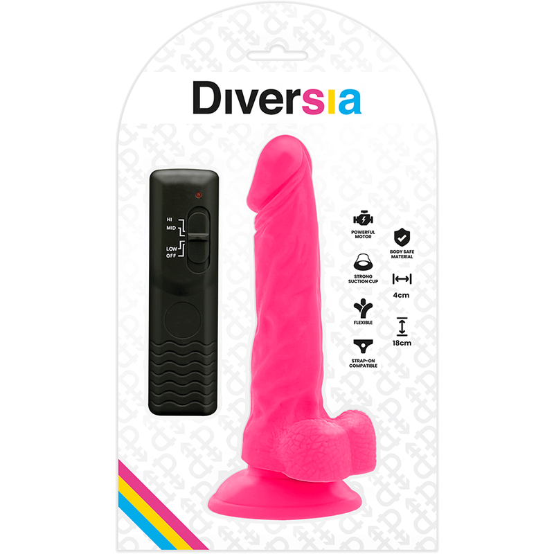 Dildo Vibrator Diversia Flexible vibrating dildo 18 cm -o- 4 cm [5]