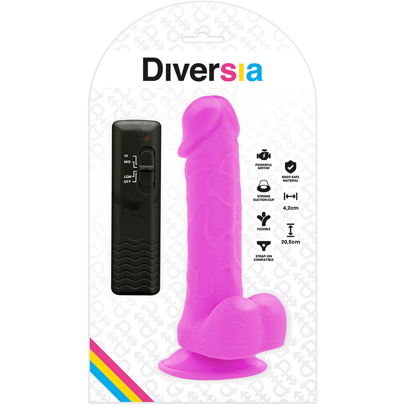 Dildo Vibrator Diversia Flexible vibrating dildo purple 20.5 cm -o- 4.2 cm [2]