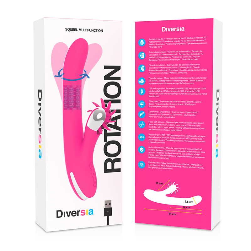Vibrator Diversia Bunny rotation 24 cm [8]