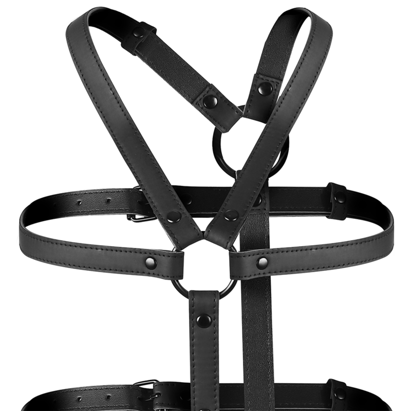 Ham Fetish Submissive Bondage Adjustable harness torso and arms [3]