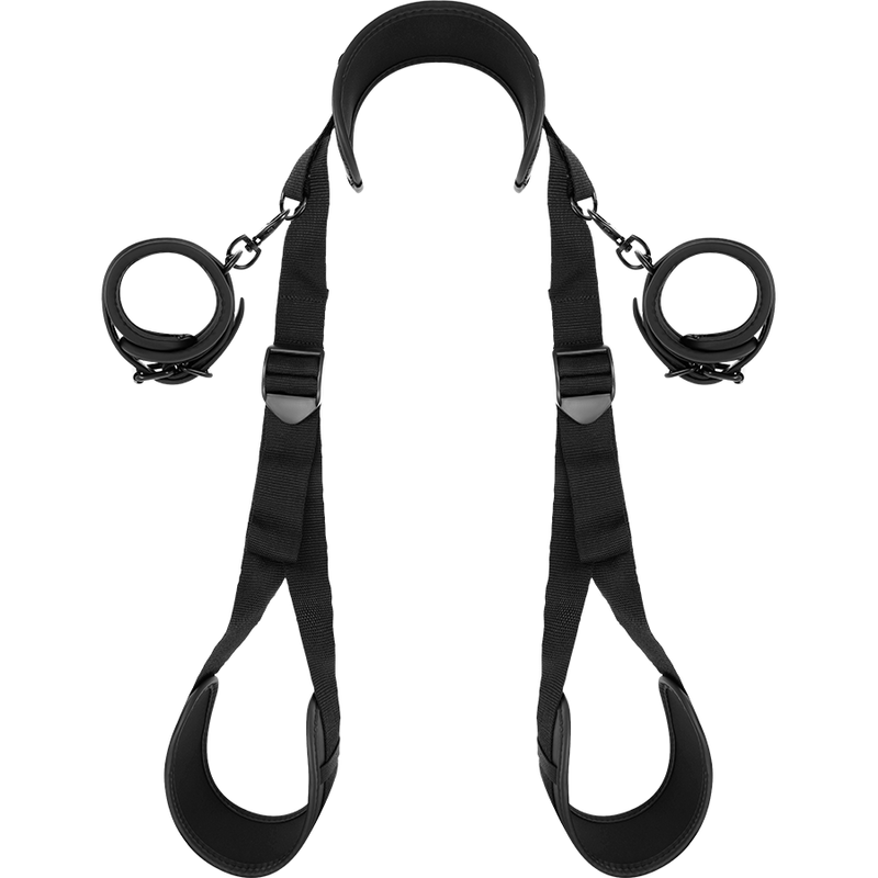 Set Imobilizare Fetish Submissive Bondage Open legs position with noprene lining handcuffs [1]