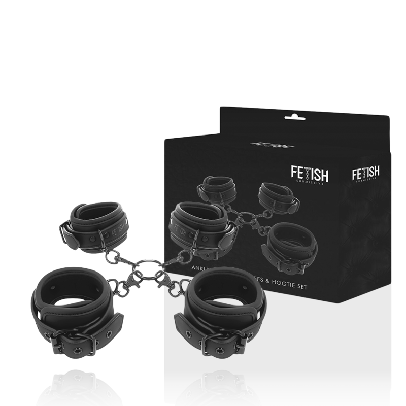 Catuse Fetish Submissive Bondage Set of hand and ankle handcuffs with noprene lining [10]