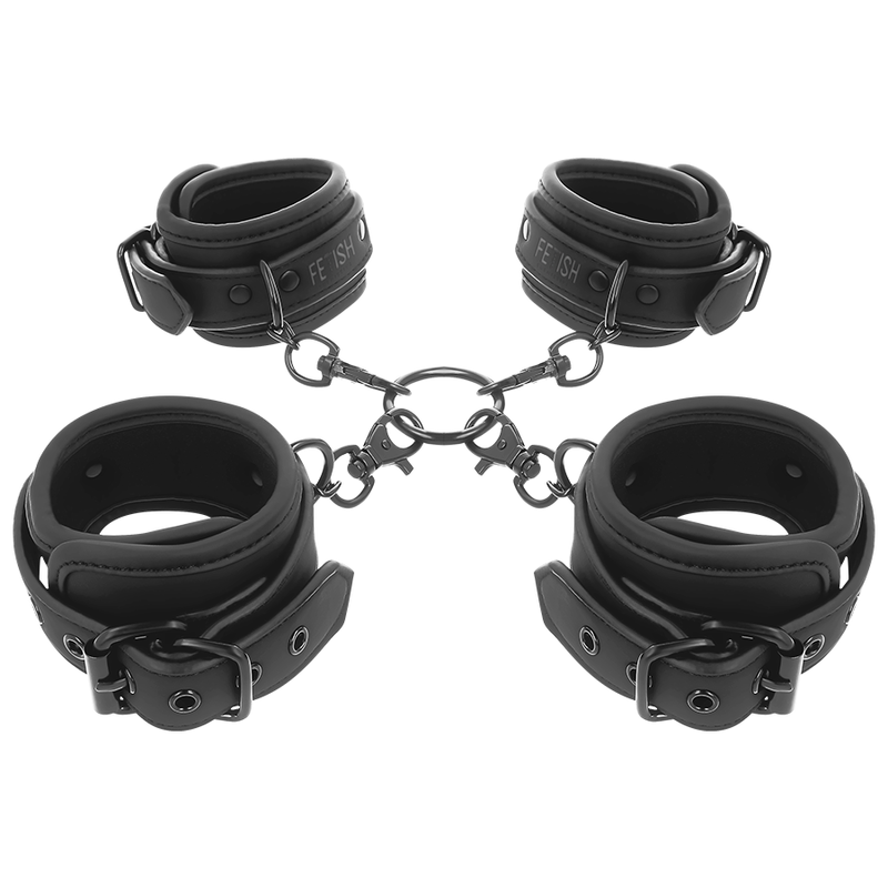 Catuse Fetish Submissive Bondage Set of hand and ankle handcuffs with noprene lining [1]