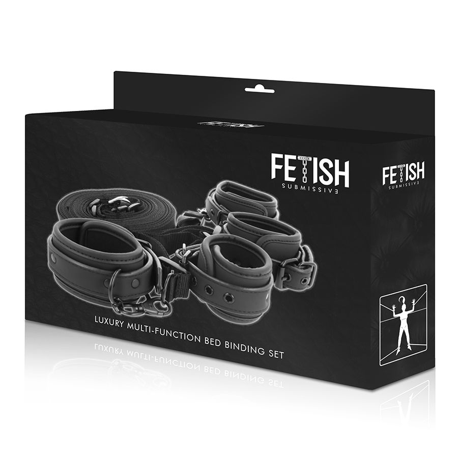 Set Imobilizare Fetish Submissive Bondage Set of handcuffs and ties with noprene lining [2]
