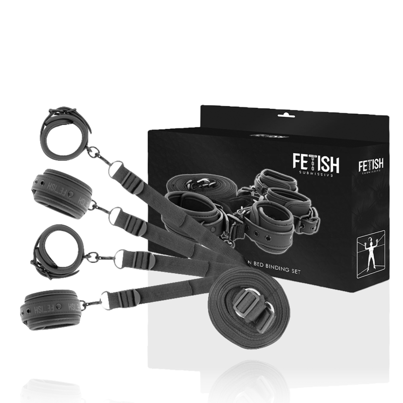 Set Imobilizare Fetish Submissive Bondage Set of handcuffs and ties with noprene lining [1]