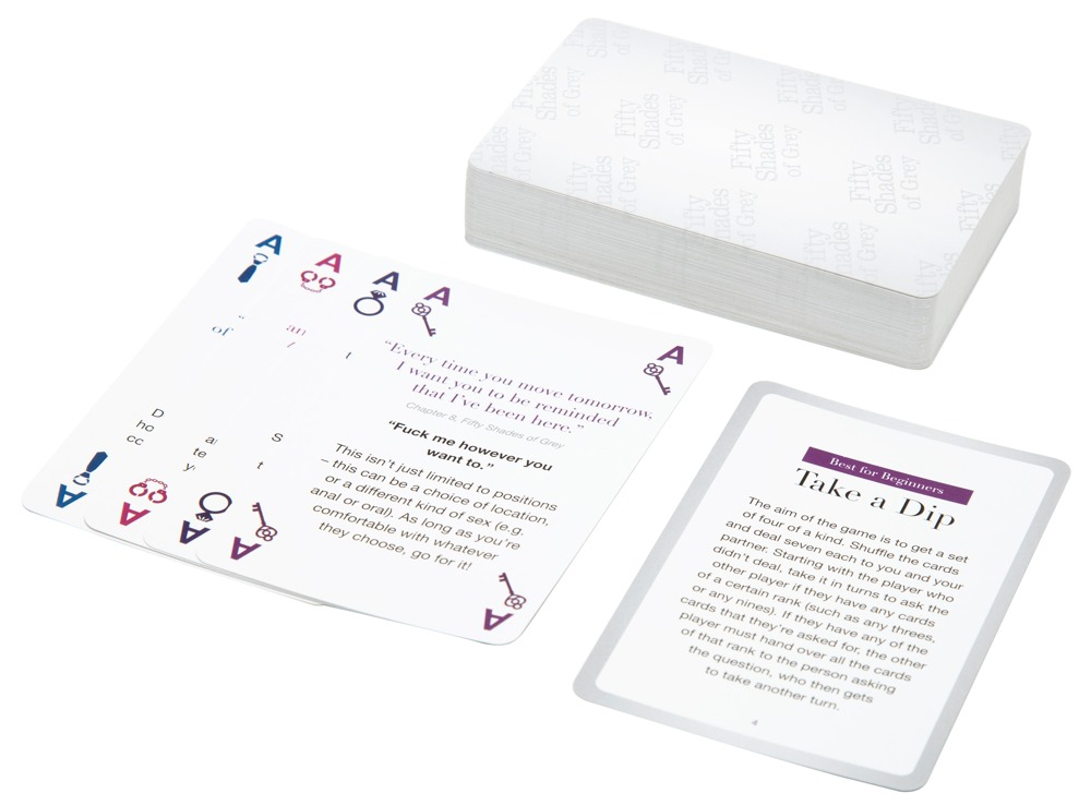 Joc Erotic Carti Fifty Shades of Grey Play Nice Talk Dirty Inspiration Cards [3]