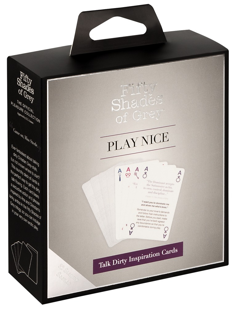 Joc Erotic Carti Fifty Shades of Grey Play Nice Talk Dirty Inspiration Cards [1]