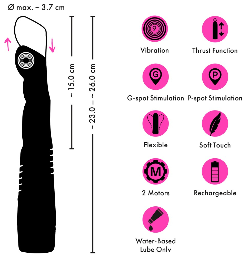 Vibrator Punct G Prostata Couples Choice G and P-Spot Thrusting Vibrator [11]