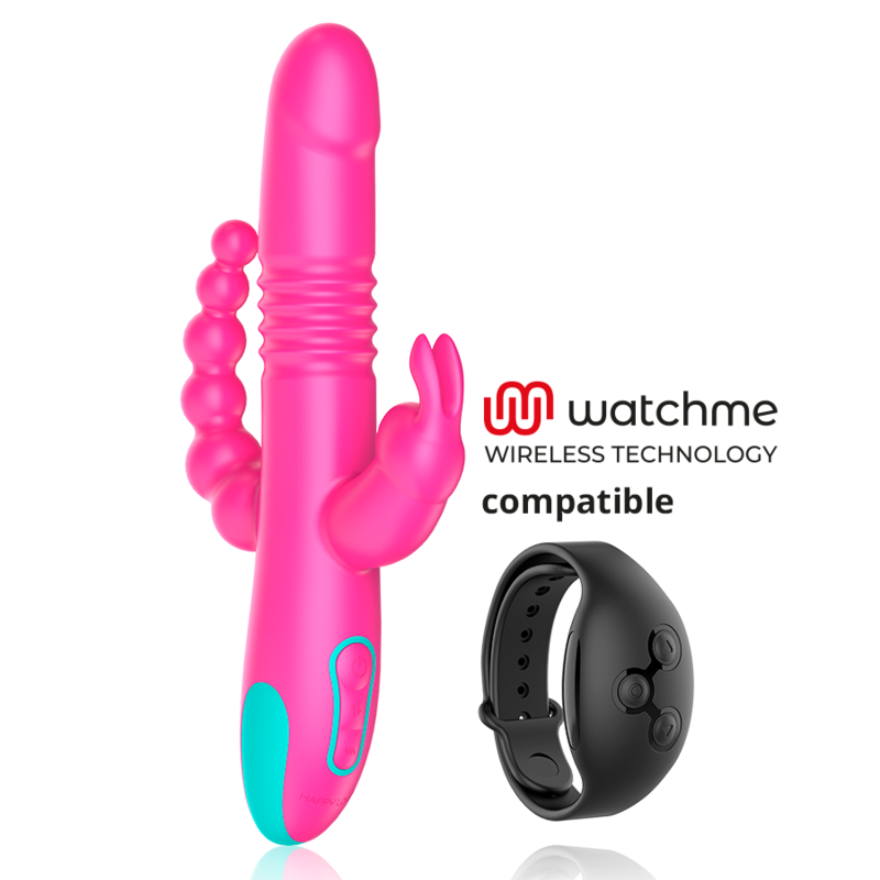 Vibrator Tripla Stimulare Happy Loky Donald triple stimulation: anal, g-spot clitoral watchme [6]