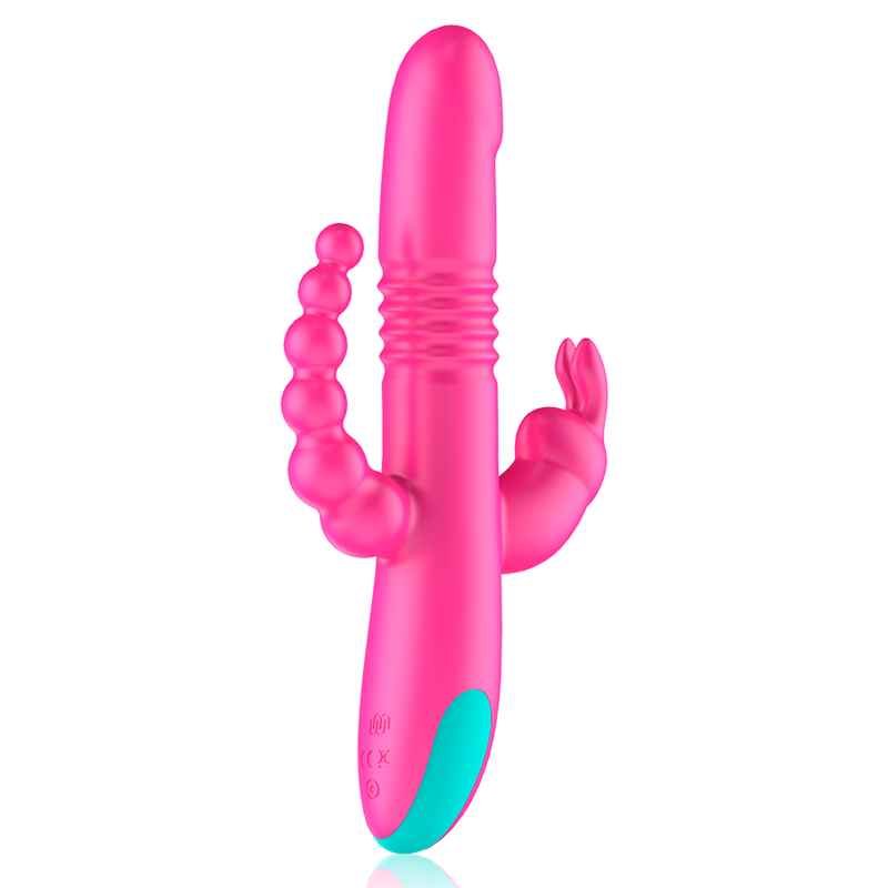 Vibrator Tripla Stimulare Happy Loky Donald triple stimulation: anal, g-spot clitoral watchme [1]