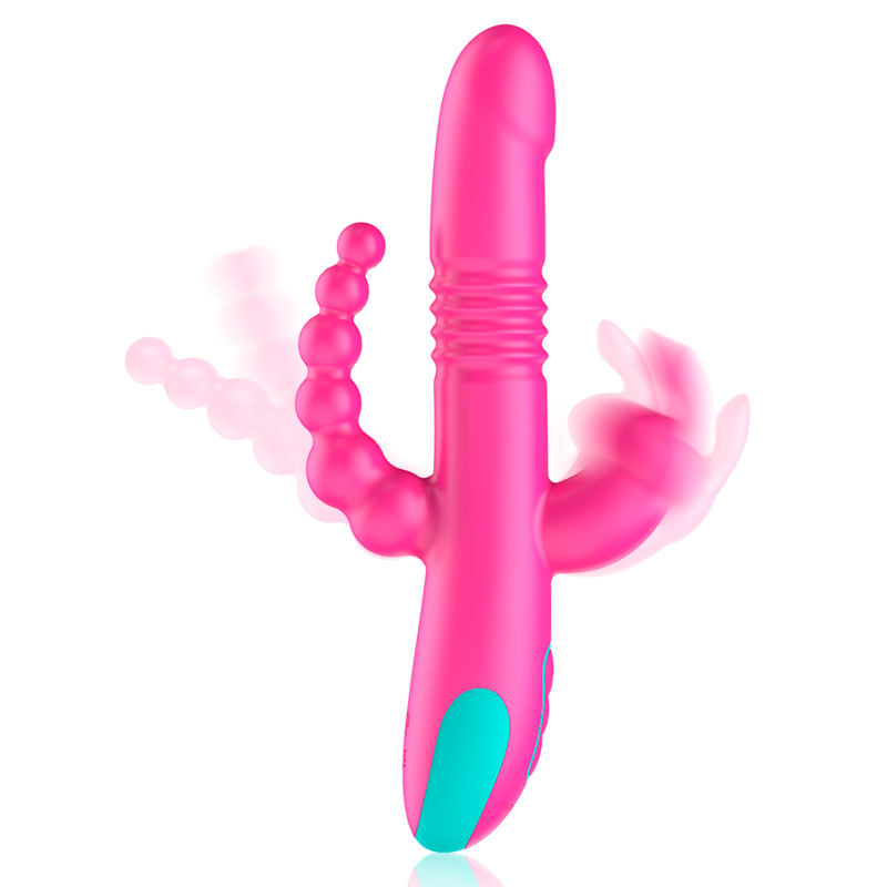 Vibrator Tripla Stimulare Happy Loky Donald triple stimulation: anal, g-spot clitoral watchme [7]