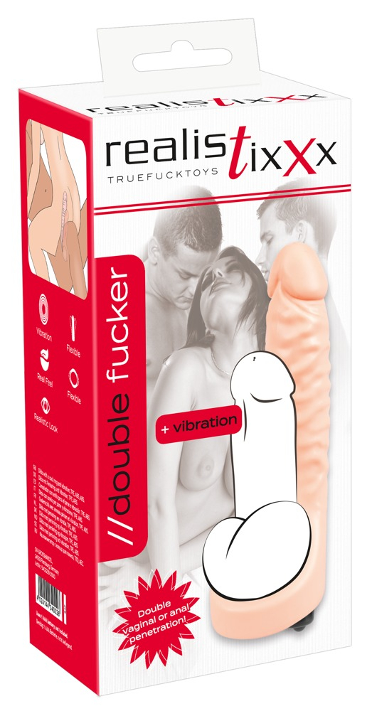 Inel Penis Cu Dildo Double Fucker + Vibration Realistixxx [1]