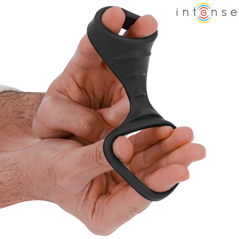 Inel Penis Intense theo double silicone penis ring black model 3 [4]