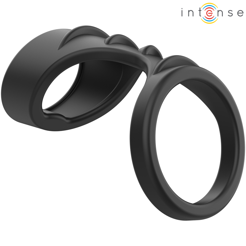 Inel Penis Intense theo double silicone penis ring black model 3 [2]