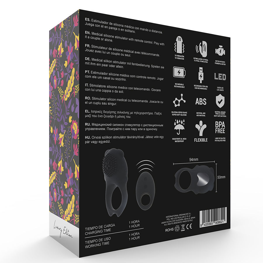 Inel Penis Vibrator MIA Colosseo cock ring remote control black [4]