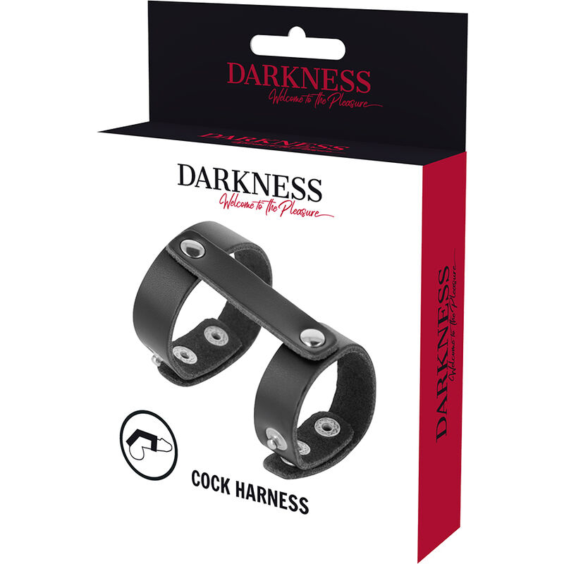 Inel Penis Testicule Darkness leather adjustable penis and testicle ring [4]