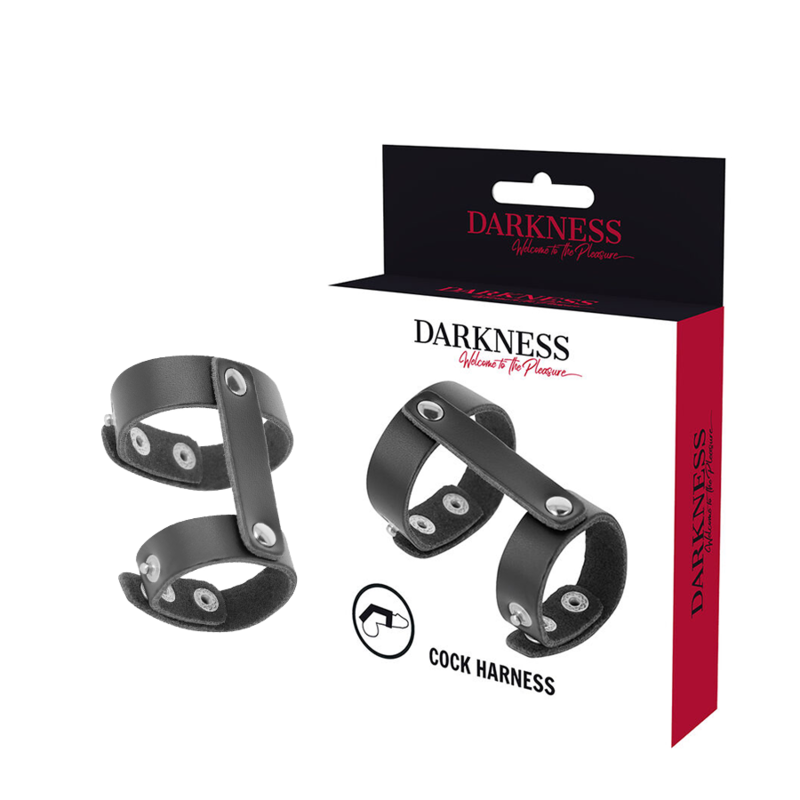 Inel Penis Testicule Darkness leather adjustable penis and testicle ring [5]