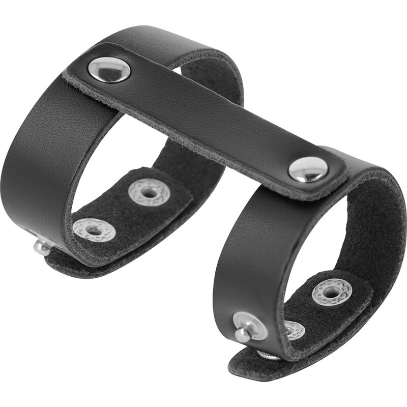 Inel Penis Testicule Darkness leather adjustable penis and testicle ring [3]
