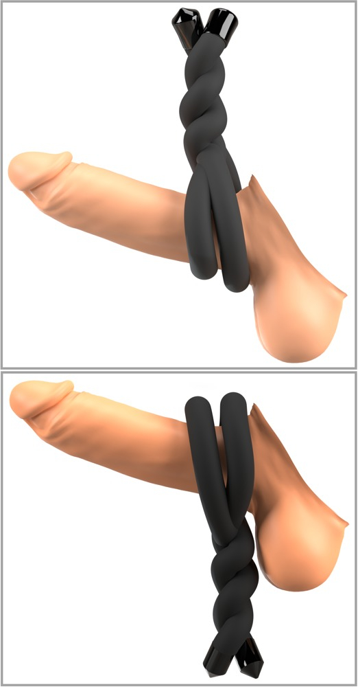 Inel Vibrator Penis Barbati Bad Kitty Bendable Cock & Ball Ring [9]