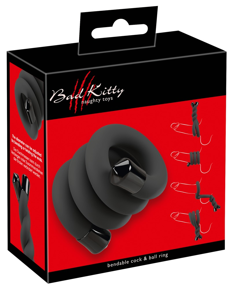 Inel Vibrator Penis Barbati Bad Kitty Bendable Cock & Ball Ring [11]