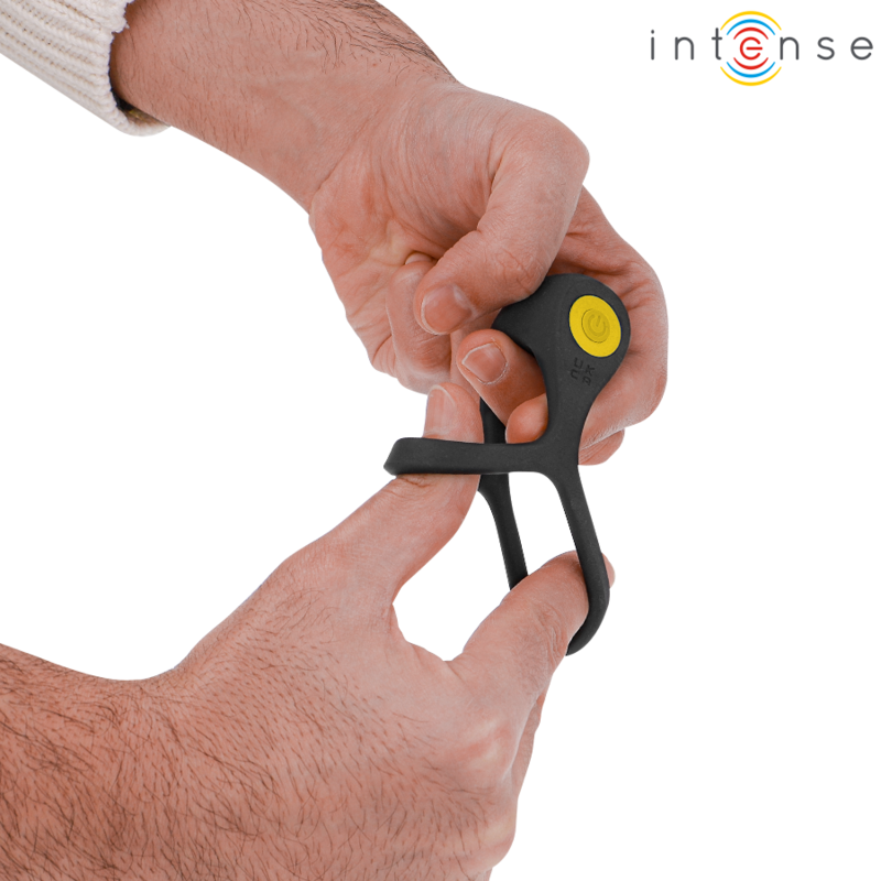 Inel Vibrator Penis Intense Alex vibrator double penis ring 10 vibrations black [4]