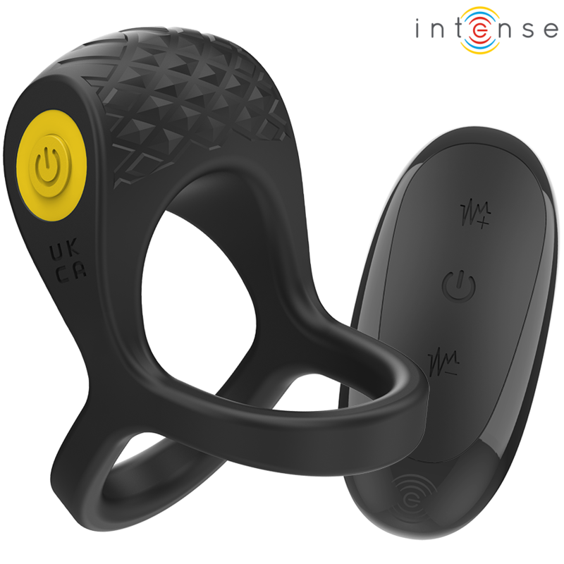 Inel Vibrator Penis Intense Alex vibrator double penis ring 10 vibrations black [2]