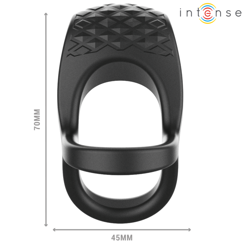 Inel Vibrator Penis Intense Alex vibrator double penis ring 10 vibrations black [3]