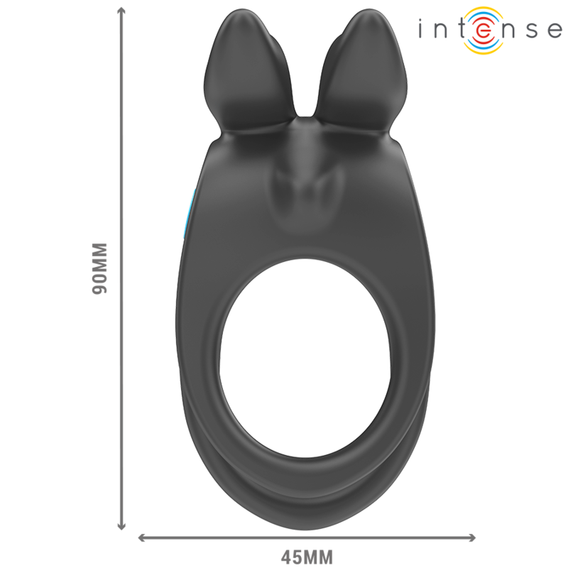 Inel Vibrator Penis Intense Sam vibrator double penis ring 10 vibrations black [2]