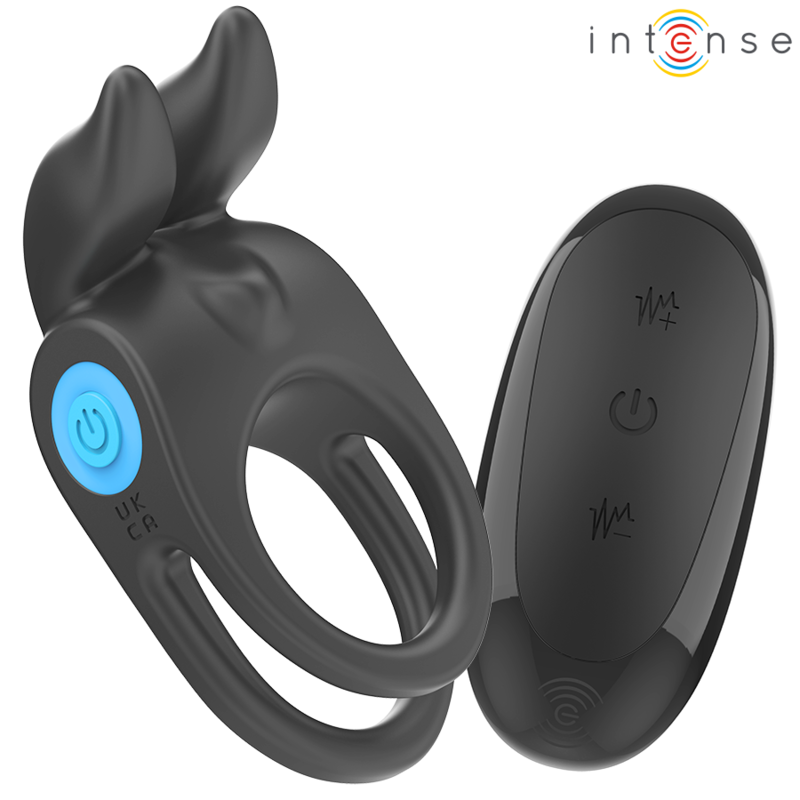 Inel Vibrator Penis Intense Sam vibrator double penis ring 10 vibrations black [4]