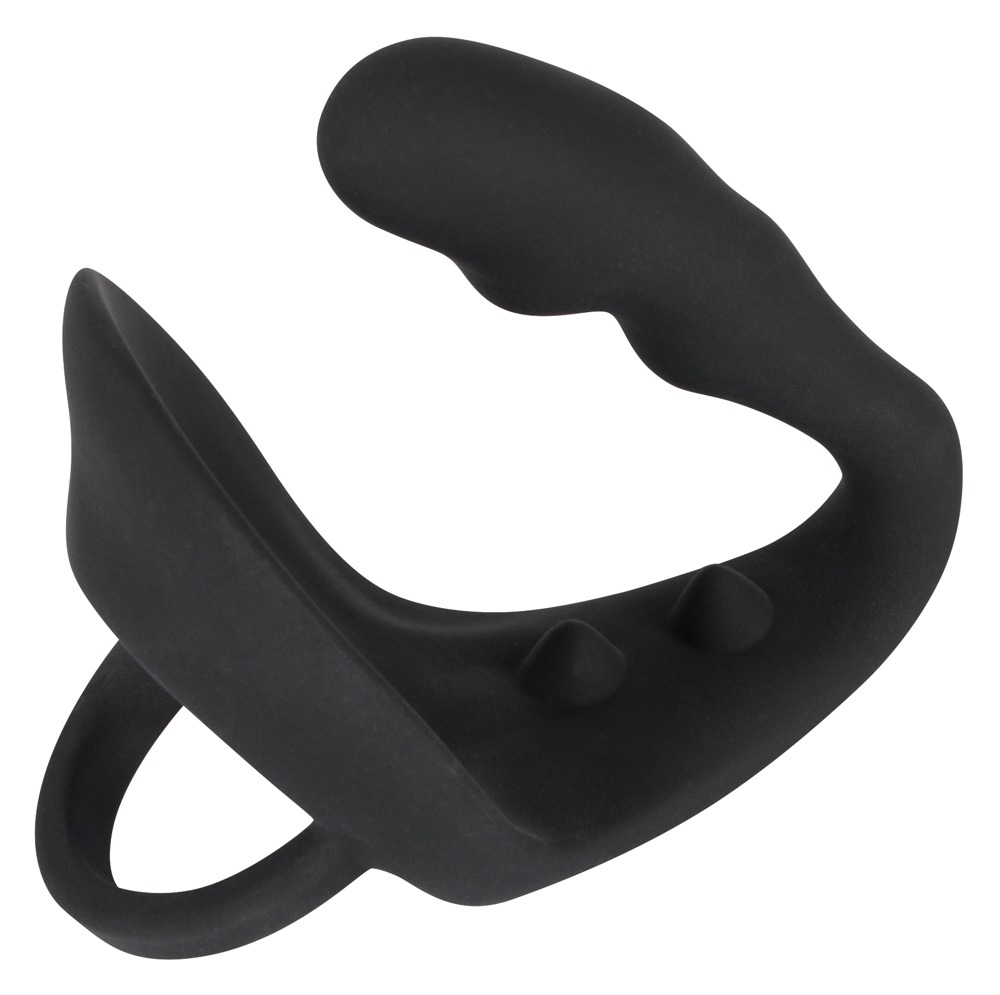 Inel Penis Testicule Barbati Black Velvets Ring & Plug [4]