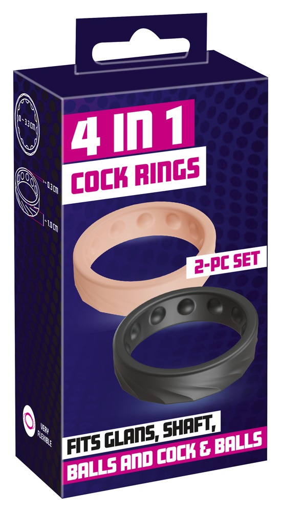 Inel Penis Testicule Barbati 4in1 Cock Rings [9]