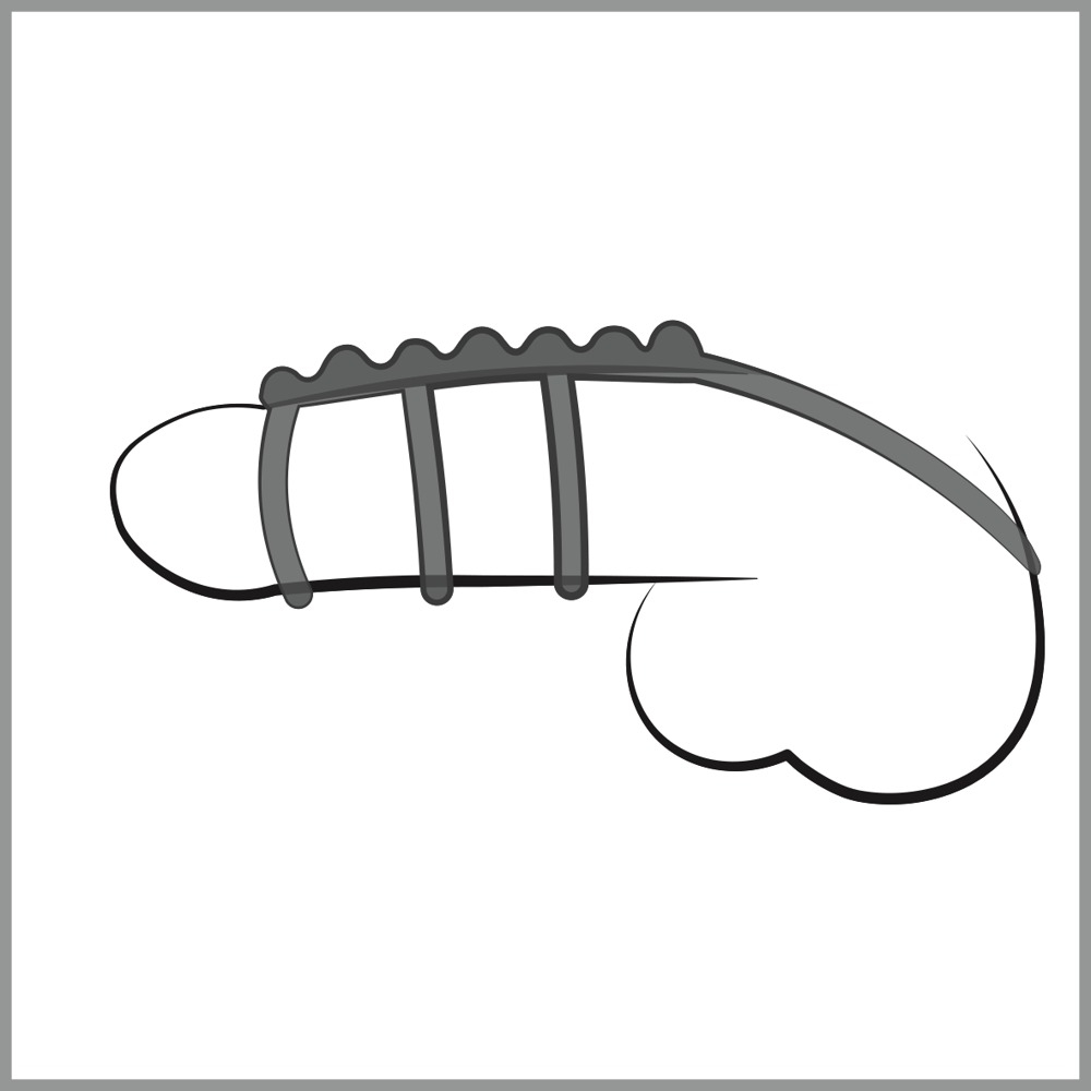 Inel Vibrator Penis Testicule Barbati Bad Kitty Cock/Testicle Ring 4 Rings [7]