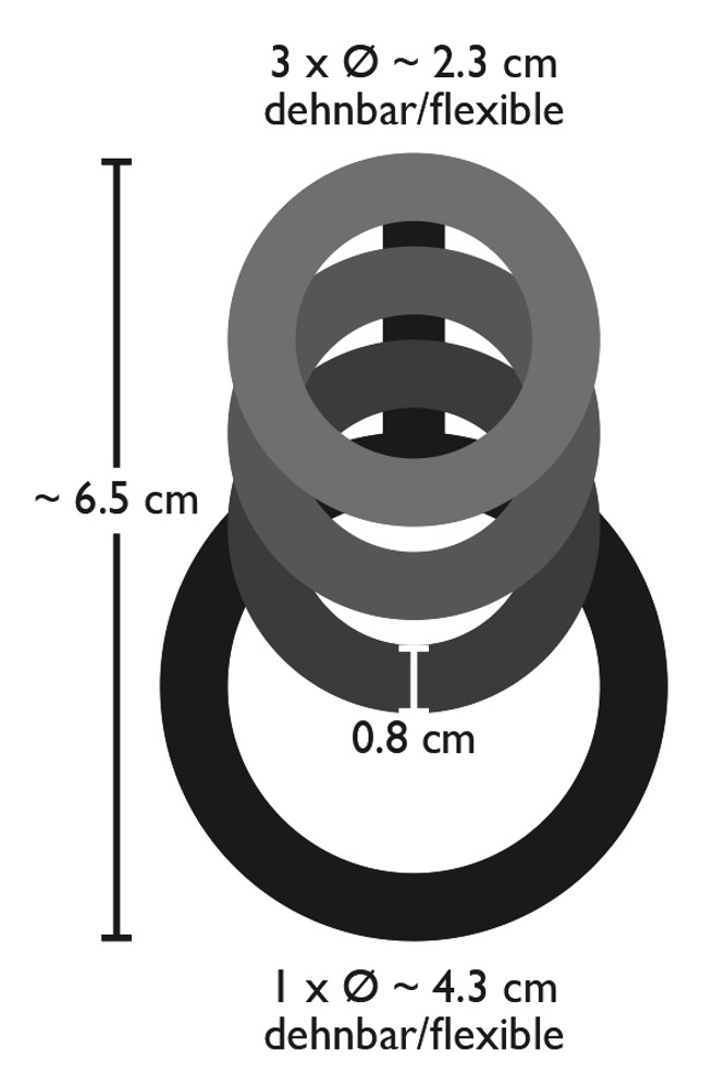 Inel Vibrator Penis Testicule Barbati Bad Kitty Cock/Testicle Ring 4 Rings [6]