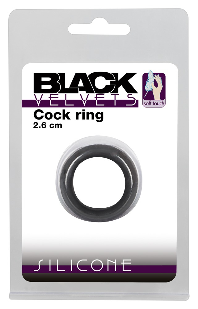 Inel Vibrator Penis Testicule Barbati Black Velvets Cock Ring Ø 2.6 cm [5]