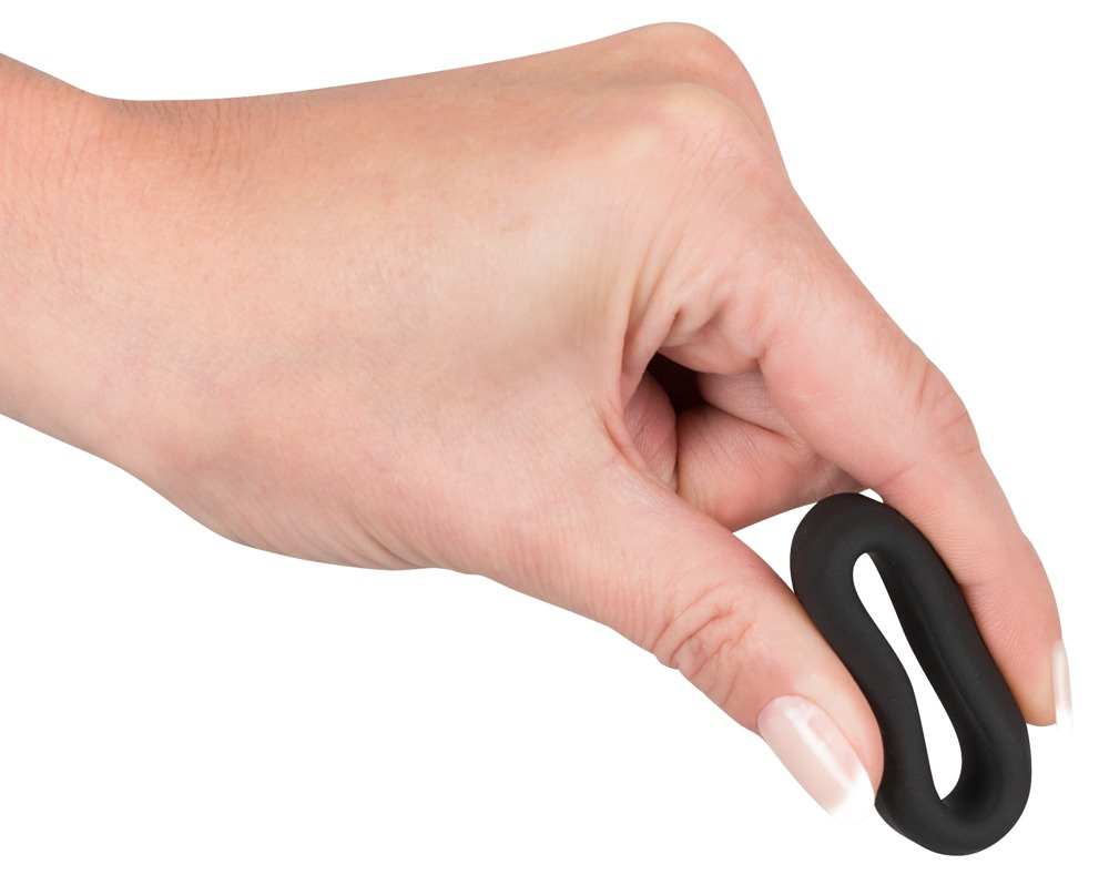 Inel Vibrator Penis Testicule Barbati Black Velvets Cock Ring Ø 2.6 cm [3]