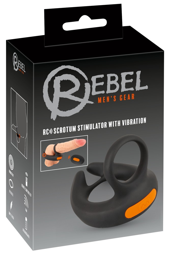 Inel Vibrator Penis Testicule Barbati Rebel RC Scrotum Stimulator with Vibrations [4]