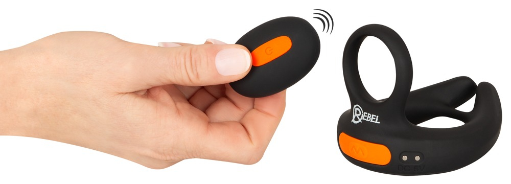 Inel Vibrator Penis Testicule Barbati Rebel RC Scrotum Stimulator with Vibrations [7]