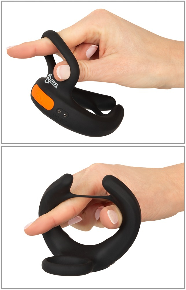 Inel Vibrator Penis Testicule Barbati Rebel RC Scrotum Stimulator with Vibrations [8]