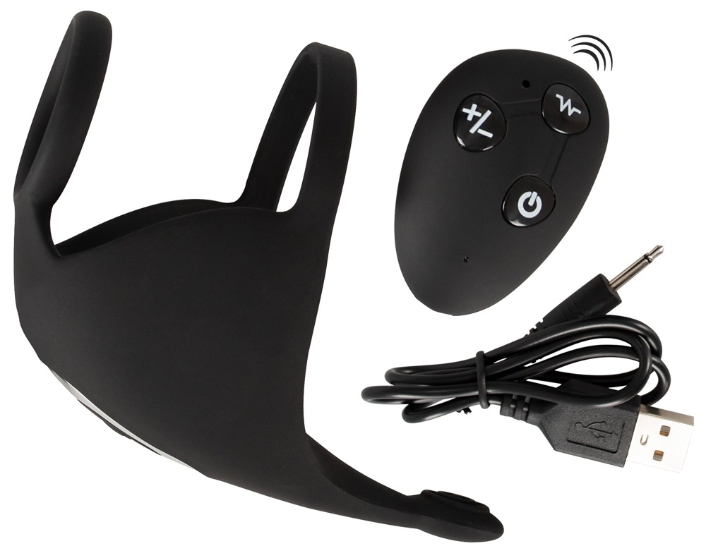 Inel Vibrator Penis Testicule Barbati Rebel Cock Ring with RC Ball Massager [11]