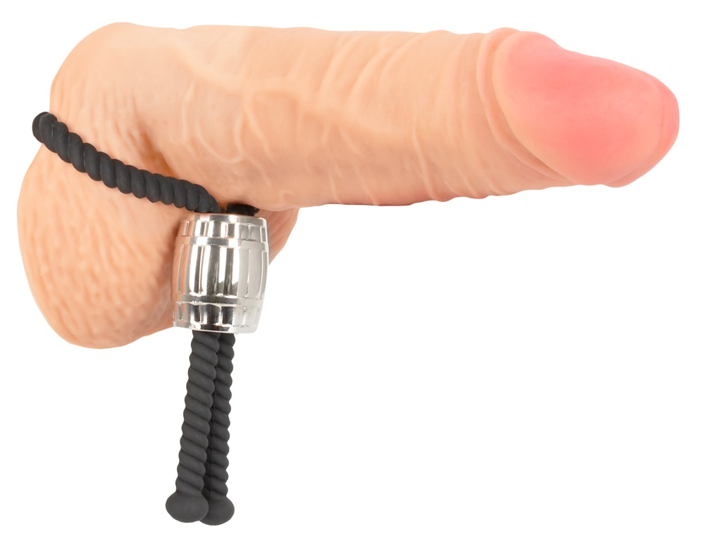 Inel Vibrator Penis Testicule Barbati Rebel Heavy Rope Cock Strap [7]